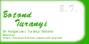 botond turanyi business card